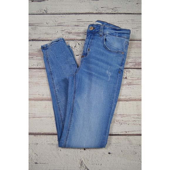 Zara Skinny Blue Jeans Women Juniors Teens Size 4 Pre-Owned - Picture 12 of 12